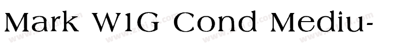 Mark W1G Cond Mediu字体转换